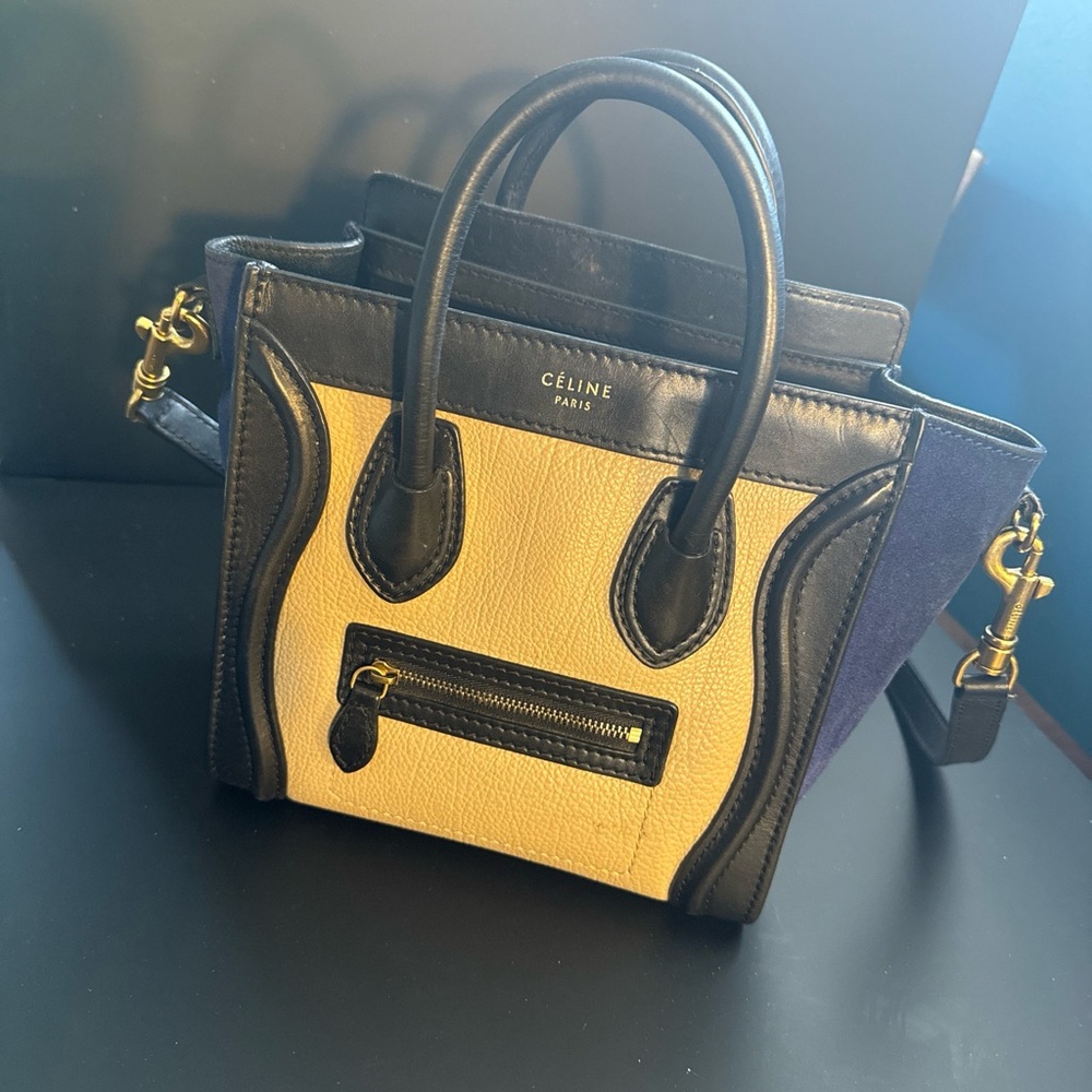 RARE Tri Color CELINE Trapeze tote